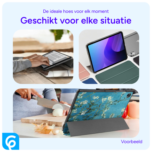 Samsung Galaxy Tab A8 Hoes Tri-Fold Book Case Blossom afbeelding 7