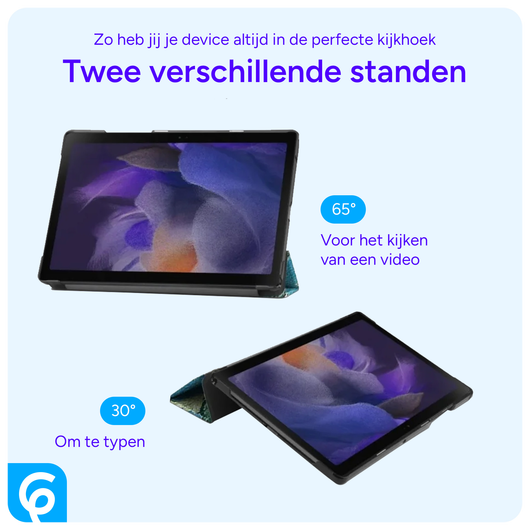 Samsung Galaxy Tab A8 Hoes Tri-Fold Book Case Blossom afbeelding 4