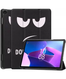 Lenovo Tab M10 Gen 3 Hoes Tri-Fold Book Case Standaard Touch Print