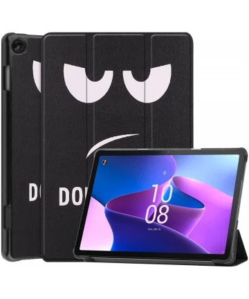 Lenovo Tab M10 Gen 3 Hoes Tri-Fold Book Case Standaard Touch Print Hoesjes