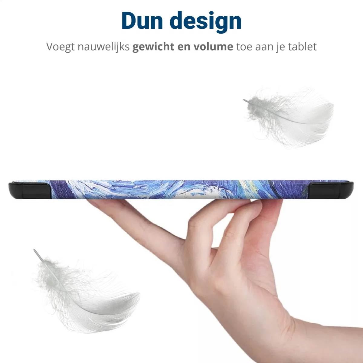 Lenovo Tab M10 Plus Gen 3 Hoes Tri-Fold Book Case Sterrennacht afbeelding 4