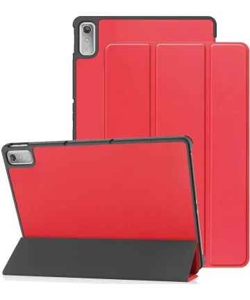 Lenovo Tab P11 Gen 2 Hoes Tri-Fold Book Case met Standaard Rood Hoesjes