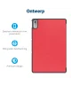 Lenovo Tab P11 Gen 2 Hoes Tri-Fold Book Case met Standaard Rood