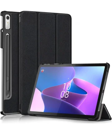 Lenovo Tab P11 Pro Gen 2 Hoes Tri-Fold Book Case met Standaard Zwart Hoesjes