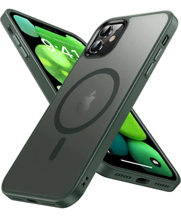 Apple iPhone 11 Hoesje met MagSafe Back Cover Matte Green Hoesjes