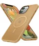 Apple iPhone 12 / 12 Pro Hoesje met MagSafe Matte Back Cover Oranje