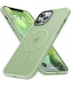 Apple iPhone 12 Pro Max Hoesje MagSafe Back Cover Matte Groen