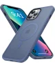 Apple iPhone 12 Pro Max Hoesje MagSafe Back Cover Matte Blauw