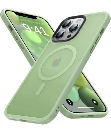 Apple iPhone 13 Pro Max Hoesje met MagSafe Matte Groen Hoesjes