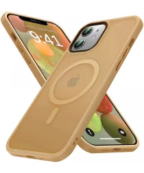 Apple iPhone 14 Pro Hoesje met MagSafe Back Cover Matte Oranje