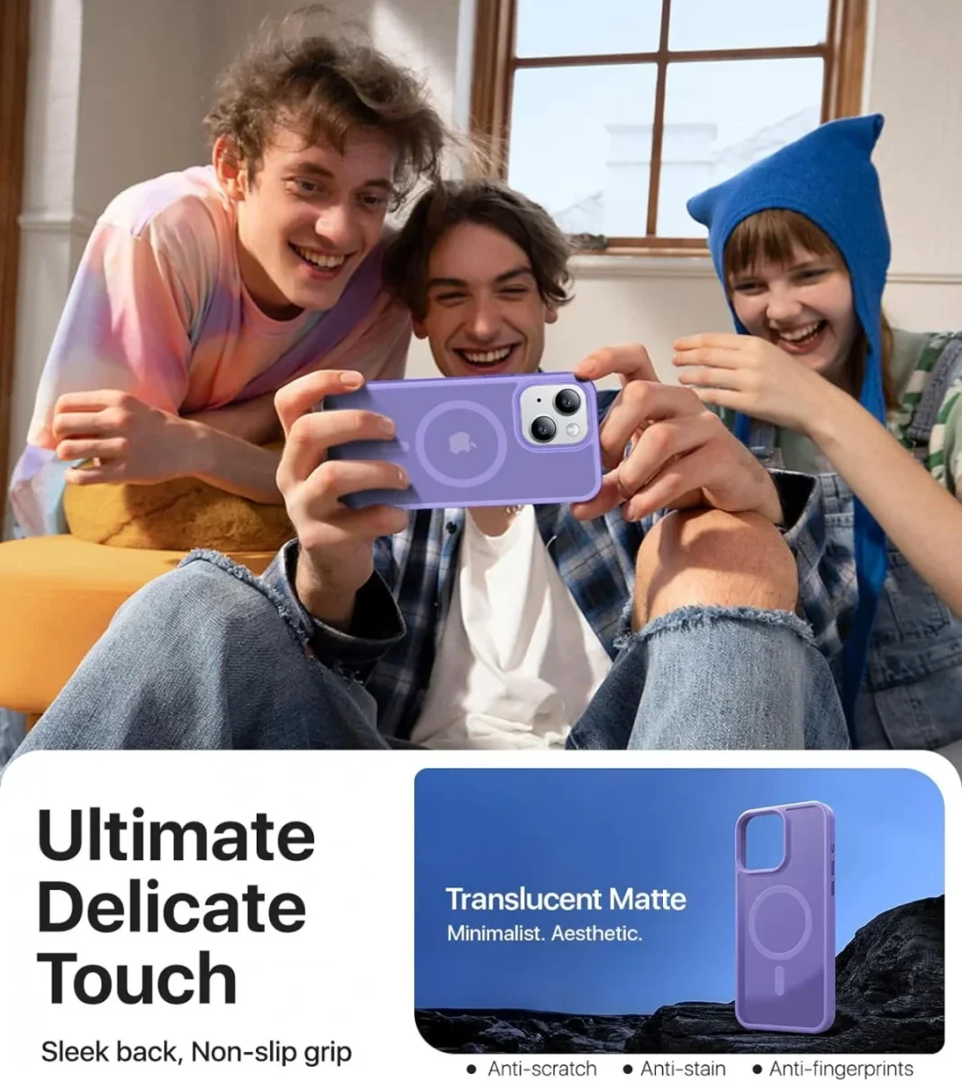 Apple iPhone 14 Plus Hoesje met MagSafe Back Cover Matte Violet afbeelding 4