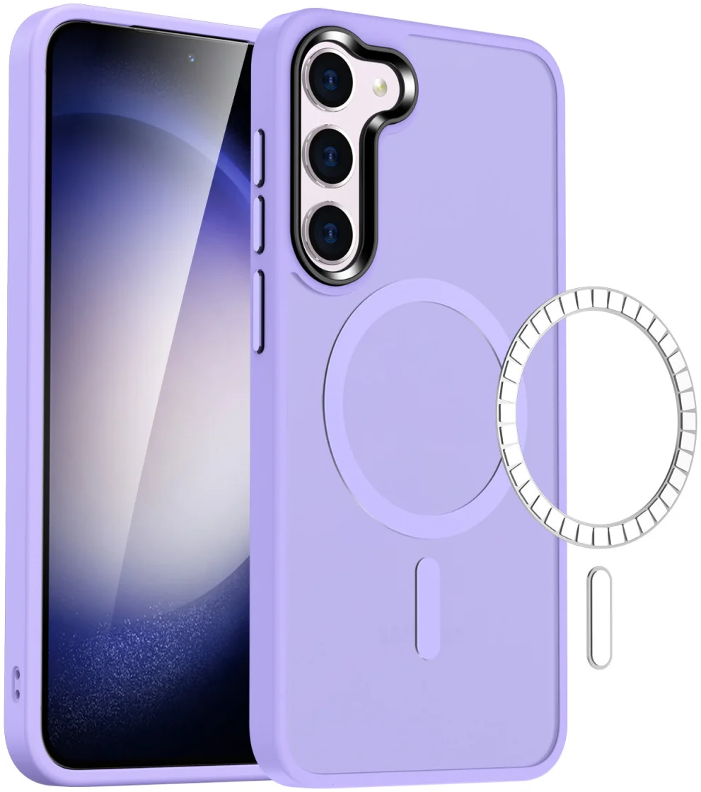 Samsung Galaxy S23 Hoesje met MagSafe Back Cover Matte Violet afbeelding 1