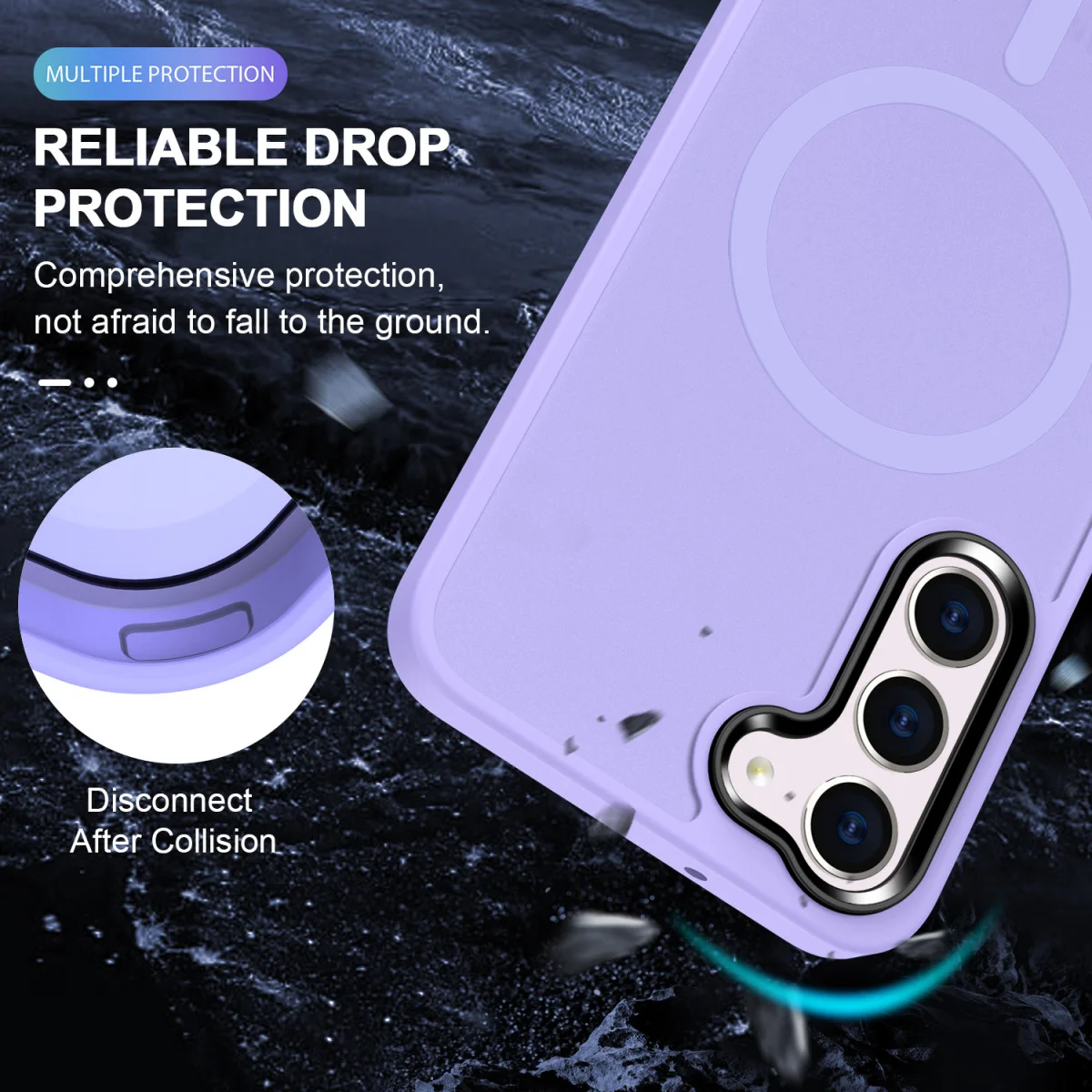 Samsung Galaxy S23 Hoesje met MagSafe Back Cover Matte Violet afbeelding 4