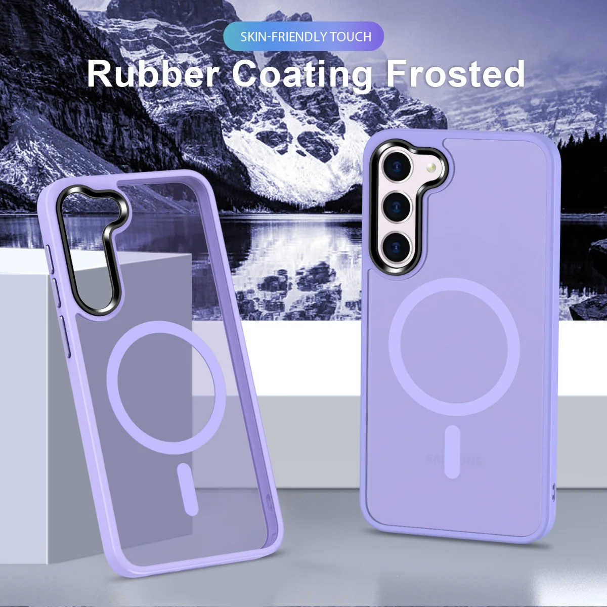 Samsung Galaxy S23 Hoesje met MagSafe Back Cover Matte Violet afbeelding 6
