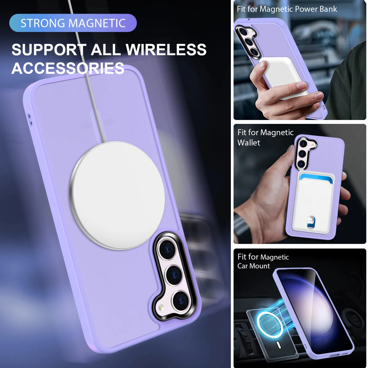 Samsung Galaxy S23 Plus Hoesje met MagSafe Matte Violet afbeelding 2