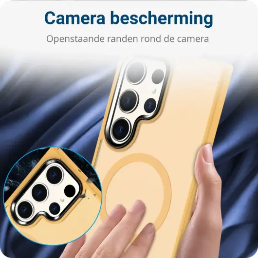 Samsung Galaxy S23 Ultra Hoesje met MagSafe Matte Oranje afbeelding 4