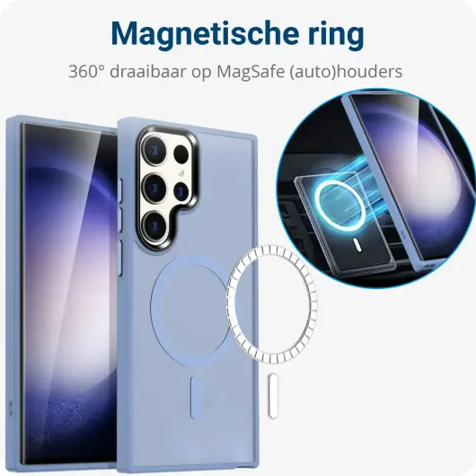 Samsung Galaxy S23 Ultra Hoesje met MagSafe Matte Blauw afbeelding 5