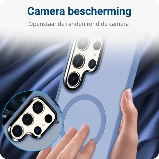 Samsung Galaxy S23 Ultra Hoesje met MagSafe Matte Blauw afbeelding 4
