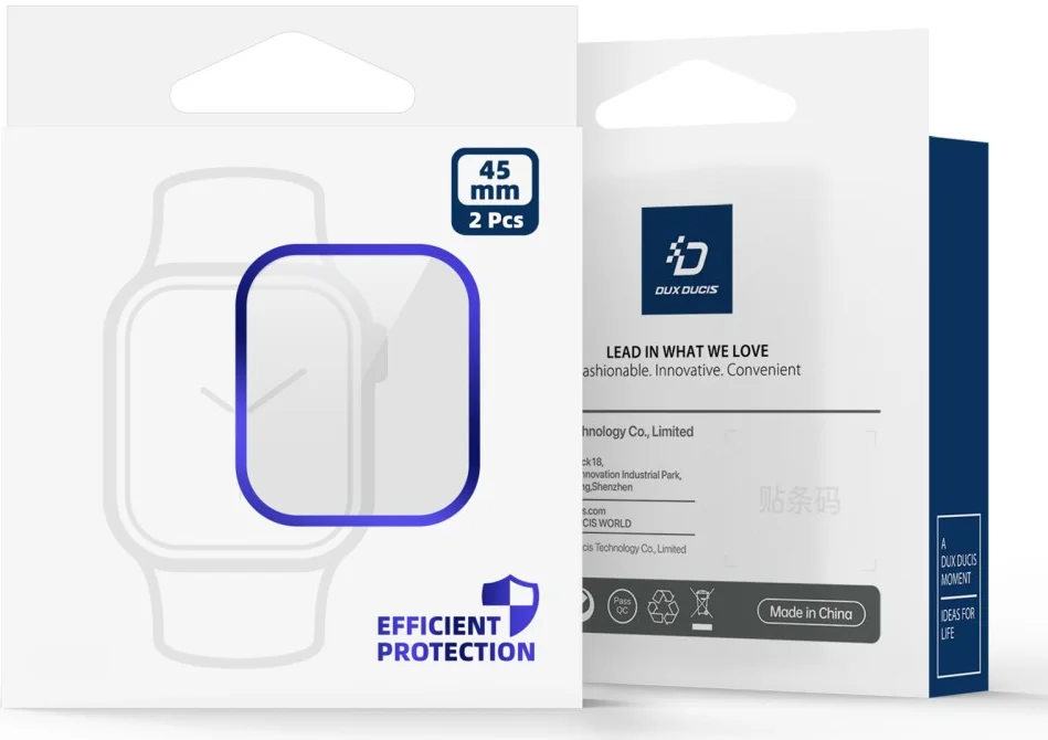 Dux Ducis - Apple Watch 40MM Screenprotector - Folie - (2-Pack) Zwart afbeelding 11