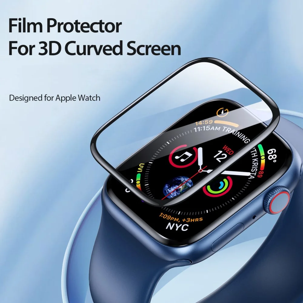 Dux Ducis - Apple Watch 40MM Screenprotector - Folie - (2-Pack) Zwart afbeelding 5