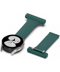 Universeel Smartwatch 20MM Verpleegkundige Band Voor Dames - Siliconen - Groen