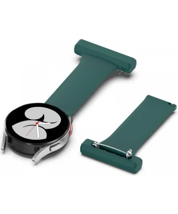 Universeel Smartwatch 20MM Verpleegkundige Band Voor Dames - Siliconen - Groen Bandjes