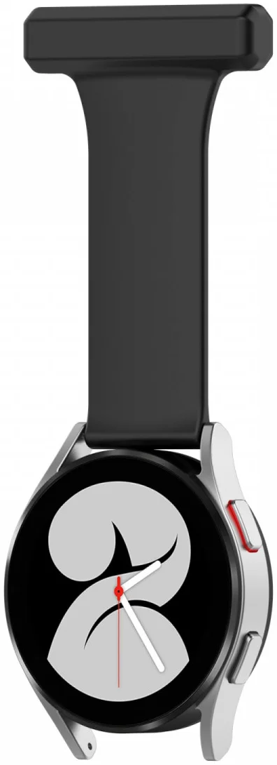 Universeel Smartwatch 20MM Verpleegkundige Band Voor Dames - Siliconen - Zwart afbeelding 5