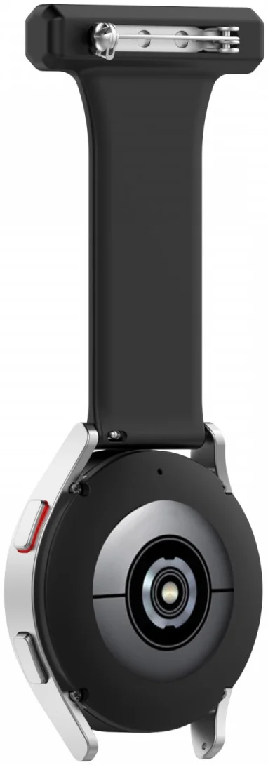Universeel Smartwatch 20MM Verpleegkundige Band Voor Dames - Siliconen - Zwart afbeelding 6