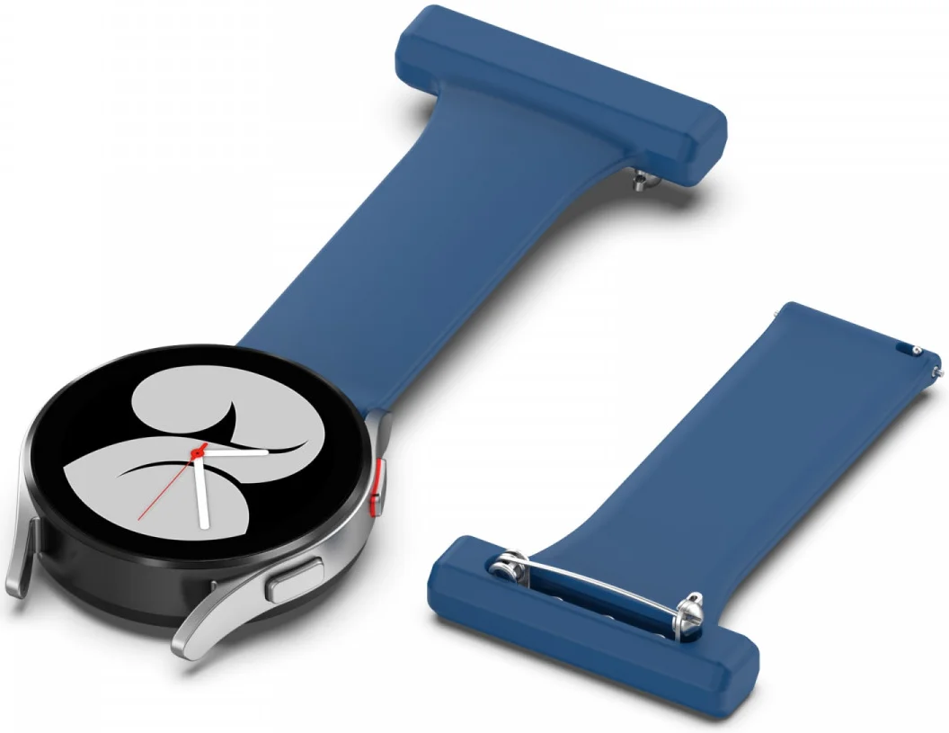 Universeel Smartwatch 20MM Verpleegkundige Band Voor Dames - Siliconen - Blauw afbeelding 1