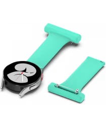 Universeel Smartwatch 20MM Verpleegkundige Band Voor Dames - Siliconen - Mint