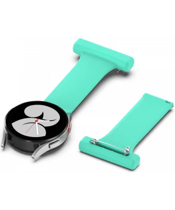 Universeel Smartwatch 20MM Verpleegkundige Band Voor Dames - Siliconen - Mint Bandjes