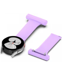 Universeel Smartwatch 20MM Verpleegkundige Band Voor Dames - Siliconen - Paars