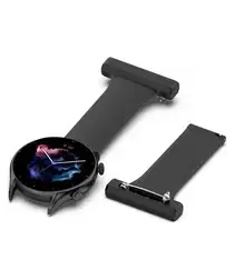 Universeel Smartwatch 22MM Siliconen Dames Verpleegkundige Band - Zwart afbeelding