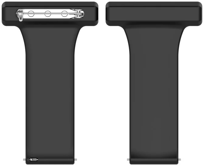Universeel Smartwatch 22MM Siliconen Dames Verpleegkundige Band - Zwart afbeelding 2