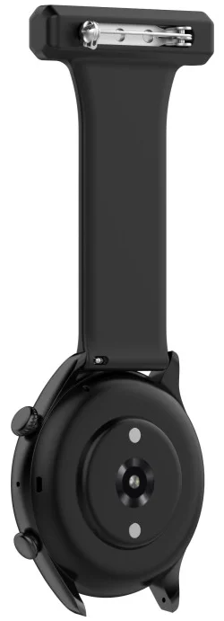 Universeel Smartwatch 22MM Siliconen Dames Verpleegkundige Band - Zwart afbeelding 4
