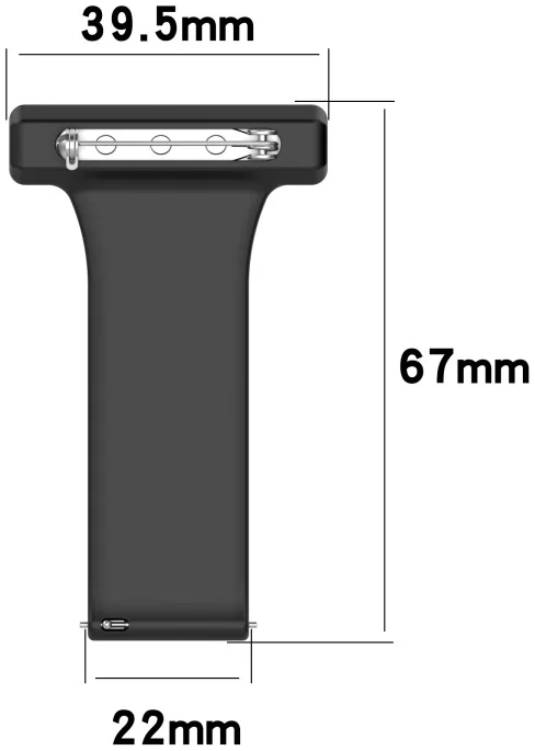 Universeel Smartwatch 22MM Siliconen Dames Verpleegkundige Band - Zwart afbeelding 5