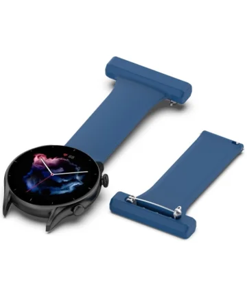 Universeel Smartwatch 22MM Siliconen Dames Verpleegkundige Band - Blauw Bandjes