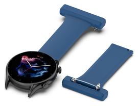 Universeel Smartwatch 22MM Siliconen Dames Verpleegkundige Band - Blauw
