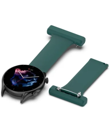 Universeel Smartwatch 22MM Siliconen Dames Verpleegkundige Band - Groen Bandjes
