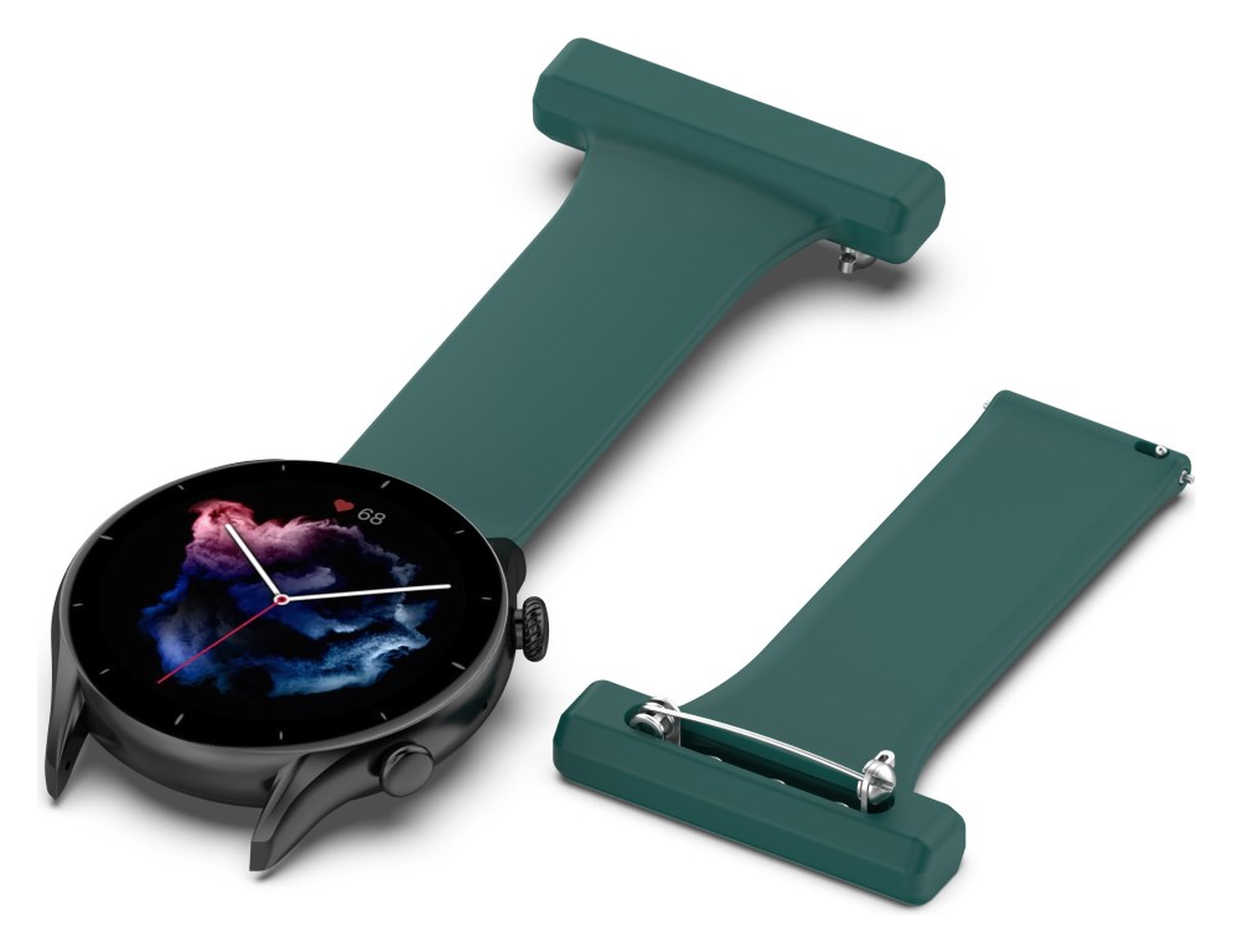 Universeel Smartwatch 22MM Siliconen Dames Verpleegkundige Band - Groen afbeelding 1