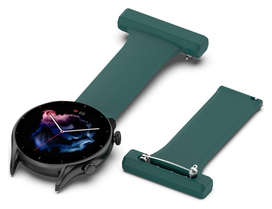Universeel Smartwatch 22MM Siliconen Dames Verpleegkundige Band - Groen afbeelding 1