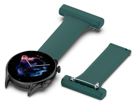 Universeel Smartwatch 22MM Siliconen Dames Verpleegkundige Band - Groen