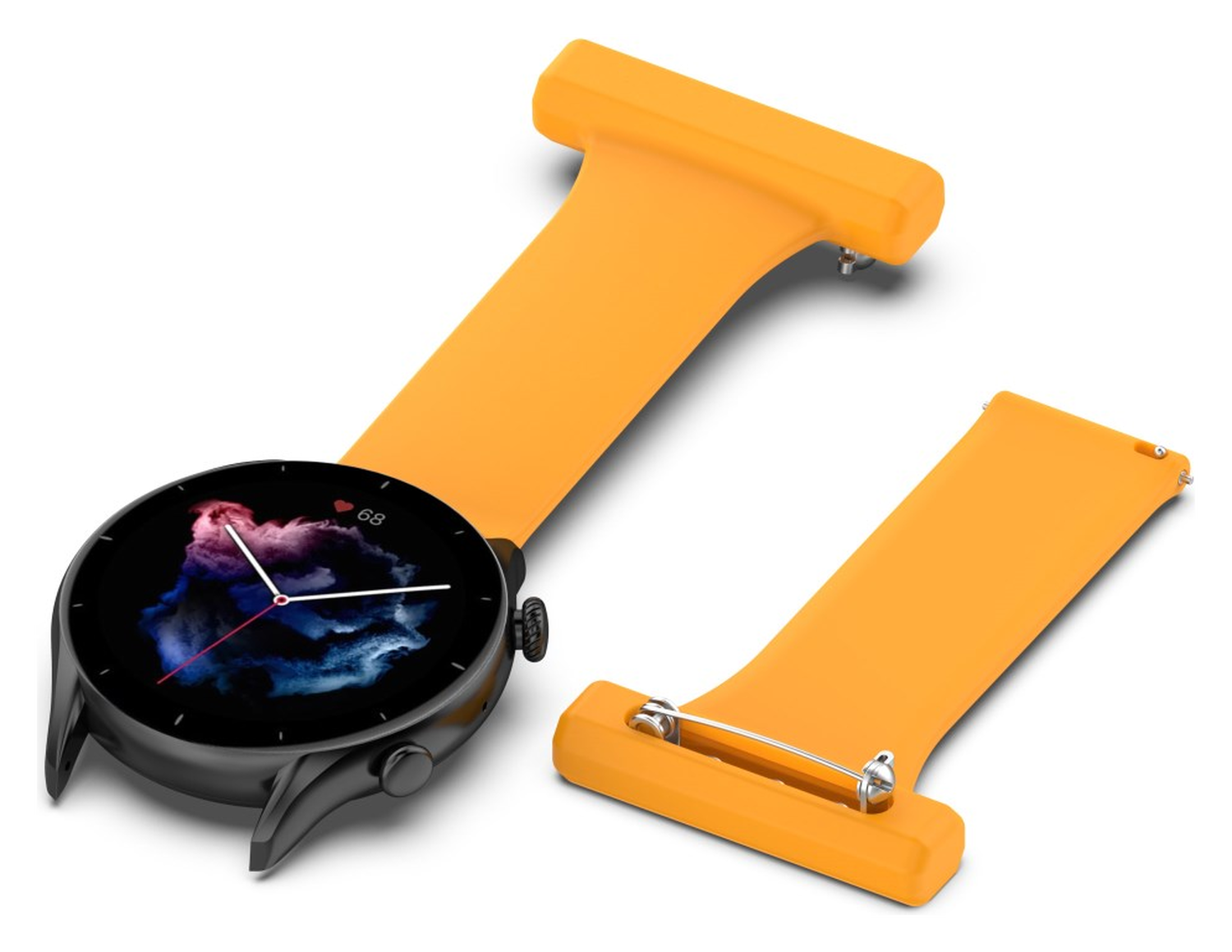 Universeel Smartwatch 22MM Siliconen Dames Verpleegkundige Band - Geel afbeelding 1