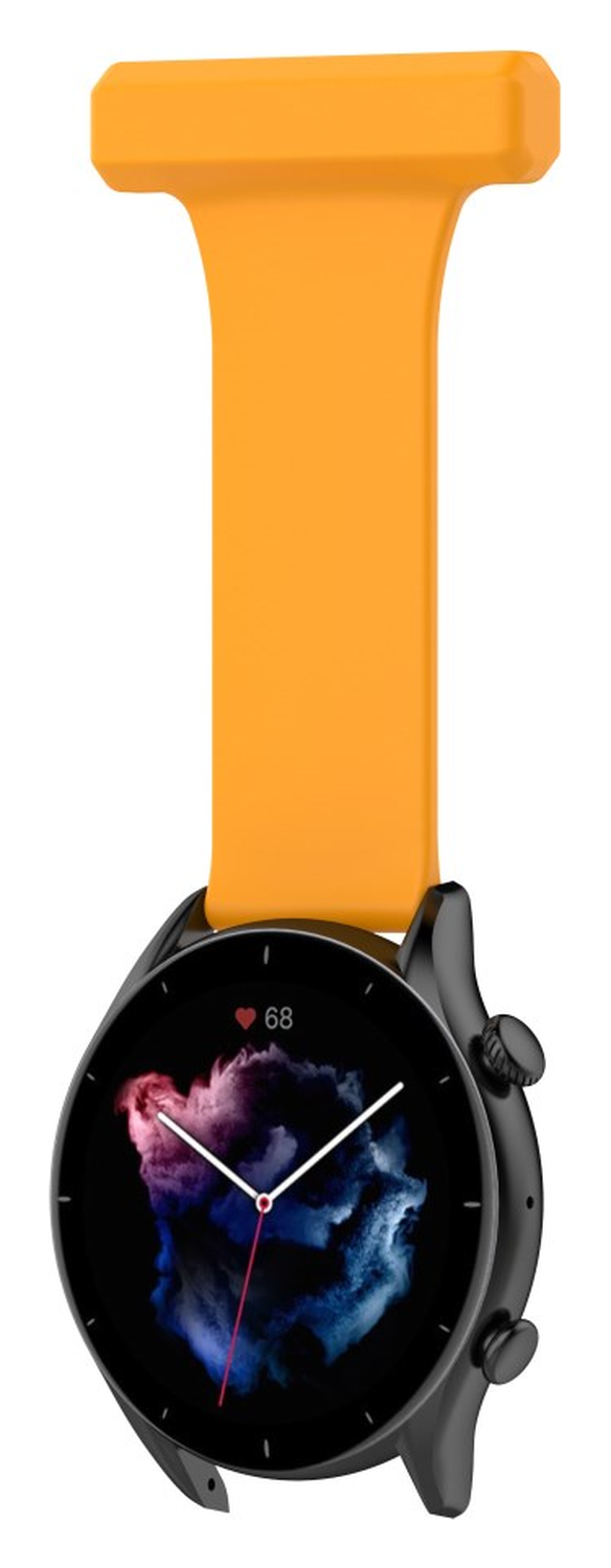Universeel Smartwatch 22MM Siliconen Dames Verpleegkundige Band - Geel afbeelding 3