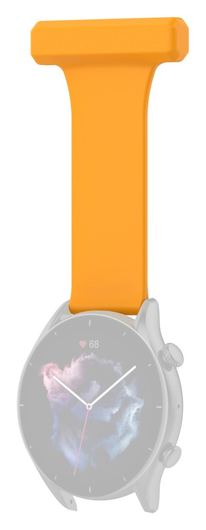 Universeel Smartwatch 22MM Siliconen Dames Verpleegkundige Band - Geel afbeelding 2