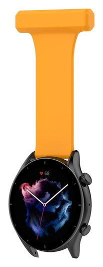 Universeel Smartwatch 22MM Siliconen Dames Verpleegkundige Band - Geel afbeelding 3