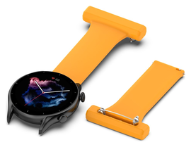 Universeel Smartwatch 22MM Siliconen Dames Verpleegkundige Band - Geel