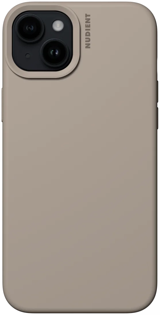 Nudient Base Case Apple iPhone 15 Plus Hoesje Siliconen Stone Beige afbeelding 1