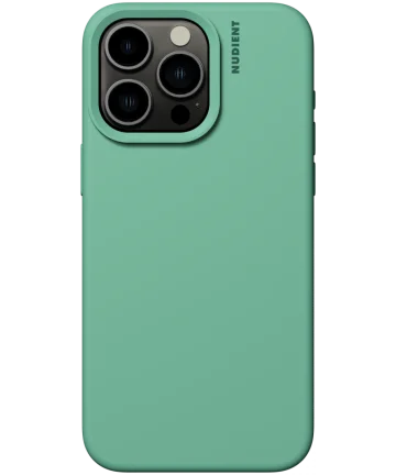 Nudient Base Case Apple iPhone 15 Pro Hoesje Siliconen Mint Green Hoesjes