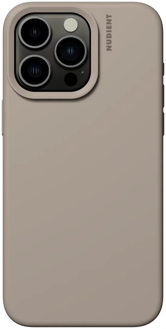 Nudient Base Case Apple iPhone 15 Pro Hoesje Siliconen Stone Beige afbeelding 1